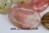 CCY221 15.5 inches 25*35mm oval volcano cherry quartz beads