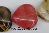 CCY232 15.5 inches 30*30mm heart volcano cherry quartz beads