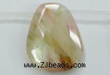 CCY445 Top-drilled 30*40mm faceted trapezoid volcano cherry quartz beads