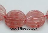 CCY53 15.5 inches 20mm flat round cherry quartz beads wholesale