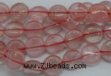 CCY61 15.5 inches 10mm flat round cherry quartz beads wholesale