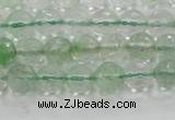 CCY611 15.5 inches 6mm faceted round green cherry quartz beads