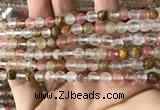 CCY631 15.5 inches 6mm round volcano cherry quartz beads wholesale