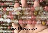 CCY633 15.5 inches 10mm round volcano cherry quartz beads wholesale