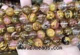 CCY645 15.5 inches 14mm round volcano cherry quartz beads