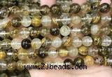 CCY648 15.5 inches 10mm round volcano cherry quartz beads