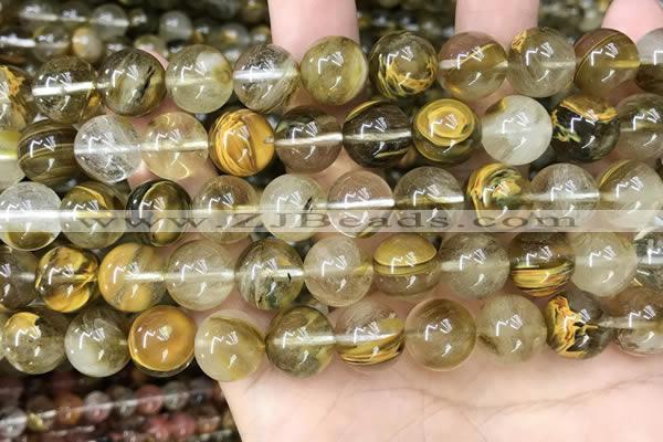 CCY649 15.5 inches 12mm round volcano cherry quartz beads