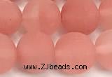 CCY674 15 inches 12mm round matte cherry quartz beads
