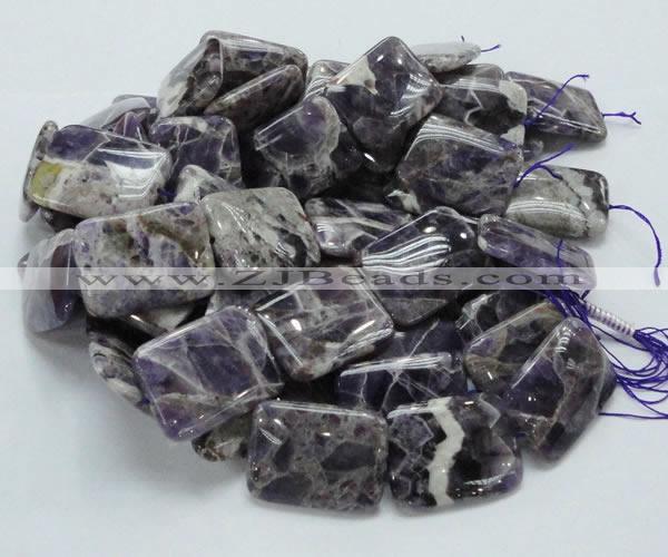 CDA09 15.5 inches 30*40mm rectangle dogtooth amethyst quartz beads