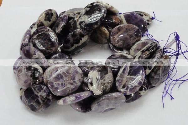 CDA11 15.5 inches 30*40mm oval dogtooth amethyst quartz beads