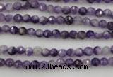CDA150 15.5 inches 4mm faceted round dogtooth amethyst beads