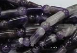 CDA17 15.5 inches 6*12mm column & round dogtooth amethyst beads