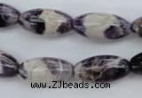 CDA25 15.5 inches 10*20mm rice dogtooth amethyst beads