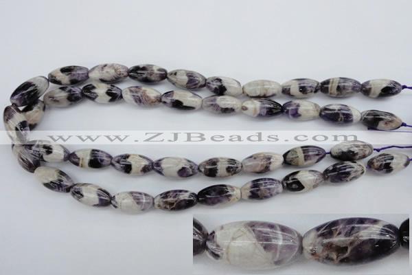 CDA25 15.5 inches 10*20mm rice dogtooth amethyst beads