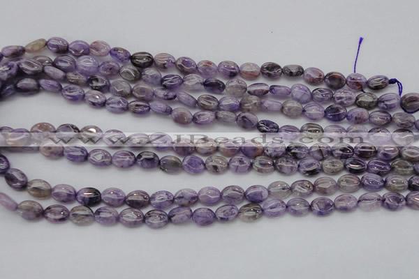 CDA300 15.5 inches 7*8mm oval dyed dogtooth amethyst beads