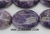 CDA303 15.5 inches 22*30mm oval dyed dogtooth amethyst beads