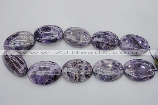 CDA304 15.5 inches 30*40mm oval dyed dogtooth amethyst beads