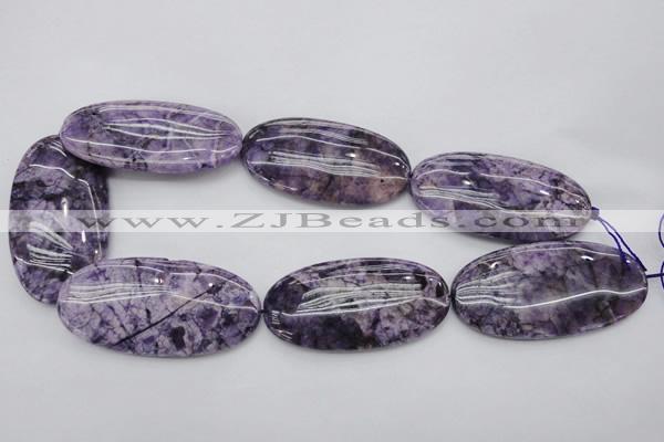 CDA306 15.5 inches 30*60mm oval dyed dogtooth amethyst beads
