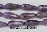 CDA340 15.5 inches 8*20mm faceted teardrop dyed dogtooth amethyst beads