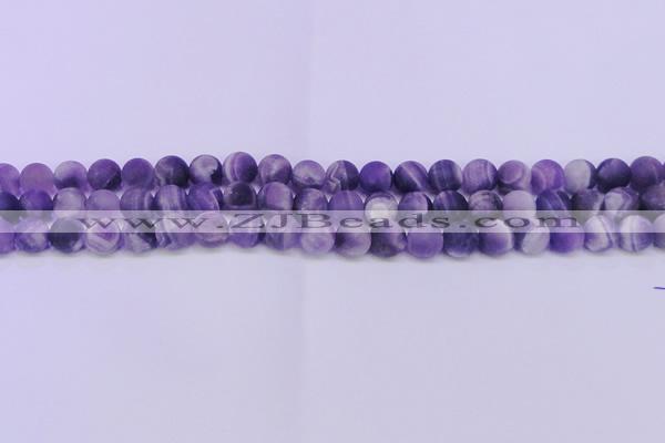 CDA352 15.5 inches 8mm round matte dogtooth amethyst beads