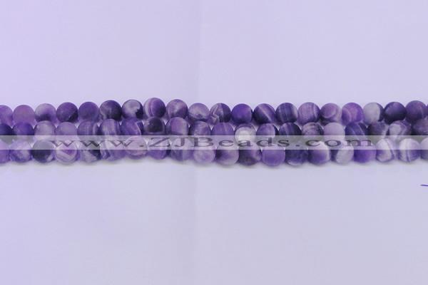 CDA353 15.5 inches 10mm round matte dogtooth amethyst beads