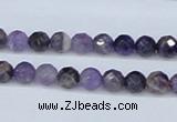 CDA58 15.5 inches 6mm faceted round dogtooth amethyst beads