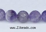 CDA62 15.5 inches 14mm faceted round dogtooth amethyst beads