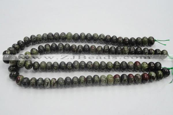 CDB202 15.5 inches 8*12mm rondelle natural dragon blood jasper beads