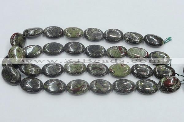 CDB213 15.5 inches 18*25mm oval natural dragon blood jasper beads