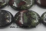CDB214 15.5 inches 22*30mm oval natural dragon blood jasper beads