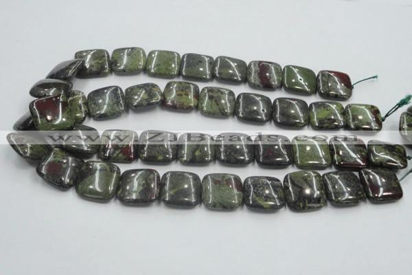 CDB221 15.5 inches 20*20mm square natural dragon blood jasper beads