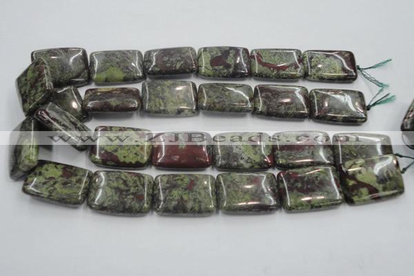 CDB223 15.5 inches 22*30mm rectangle natural dragon blood jasper beads