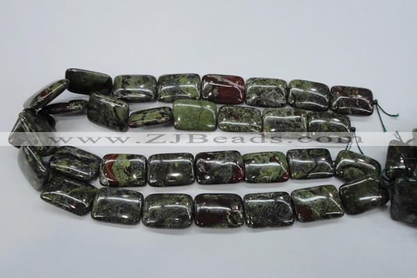 CDB244 15.5 inches 18*25mm rectangle natural dragon blood jasper beads