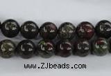 CDB252 15.5 inches 10mm round natural dragon blood jasper beads