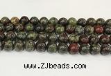 CDB344 15.5 inches 12mm round dragon blood jasper beads wholesale