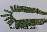 CDE1006 Top drilled 9*15mm - 10*45mm sticks sea sediment jasper beads