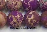 CDE1024 15.5 inches 12mm round matte sea sediment jasper beads