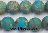 CDE1027 15.5 inches 8mm round matte sea sediment jasper beads