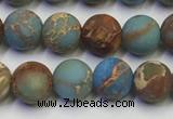 CDE1031 15.5 inches 6mm round matte sea sediment jasper beads