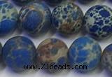 CDE1043 15.5 inches 10mm round matte sea sediment jasper beads