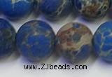 CDE1044 15.5 inches 12mm round matte sea sediment jasper beads