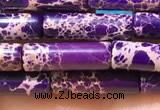 CDE1101 15.5 inches 4*13mm tube sea sediment jasper beads