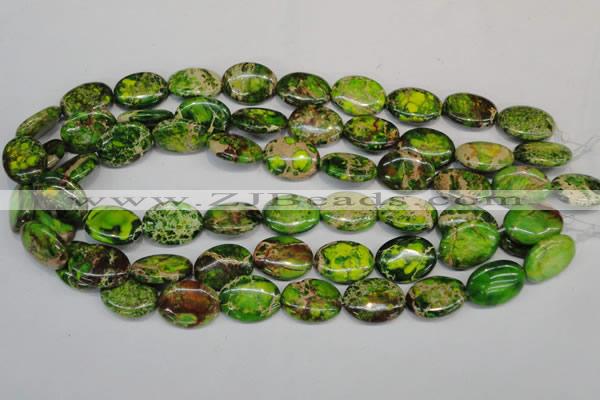 CDE118 15.5 inches 15*20mm oval dyed sea sediment jasper beads