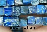 CDE1204 15.5 inches 4.5mm - 5mm cube sea sediment jasper beads