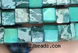 CDE1207 15.5 inches 4.5mm - 5mm cube sea sediment jasper beads