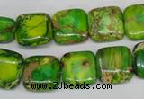 CDE121 15.5 inches 14*14mm square dyed sea sediment jasper beads