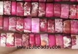 CDE1223 15.5 inches 2.5*4mm heishi sea sediment jasper beads