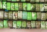 CDE1226 15.5 inches 2.5*4mm heishi sea sediment jasper beads