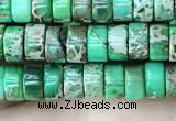 CDE1237 15.5 inches 3*6mm heishi sea sediment jasper beads