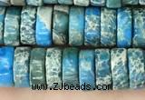 CDE1240 15.5 inches 3*8mm heishi sea sediment jasper beads